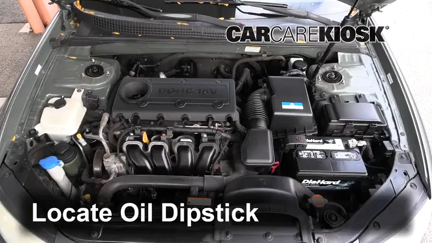 2010 Hyundai Sonata GLS 2.4L 4 Cyl. Oil Check Oil Level